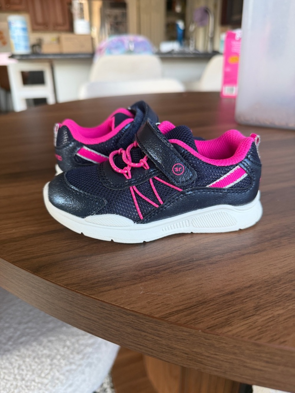 Stride Rite Navy and Hot Pink Toddler Sneakers